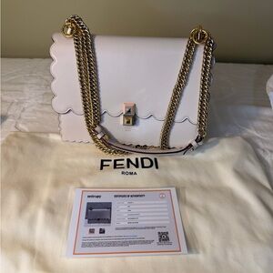 Fendi Kan I Beige Leather Bag